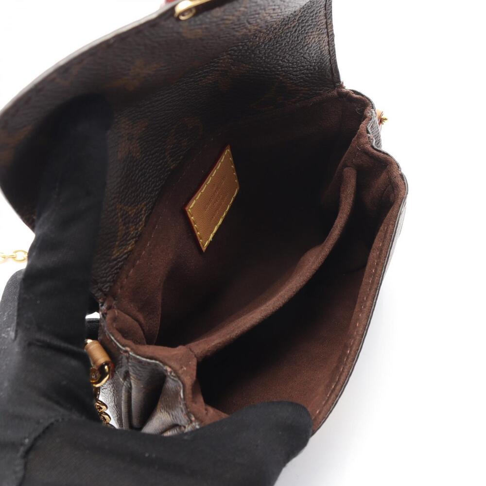 Louis Vuitton Leather Brown Handbag Monogram Metis Canvas